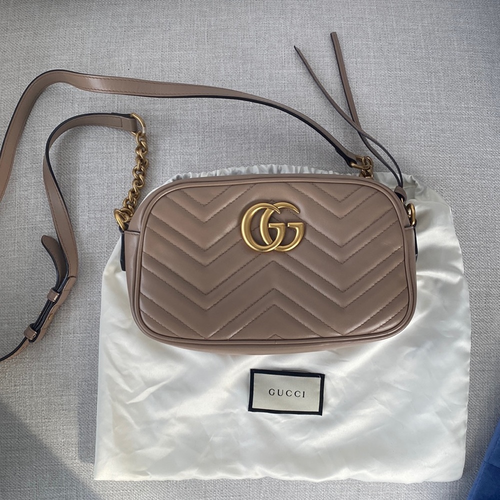 Gucci Marmont, small in dusty pink (excellent condition!)
